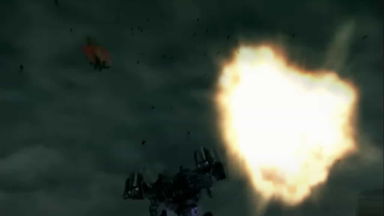 Armored Core games ranked: Swarm of descending suicide drones in AC: Nexus.