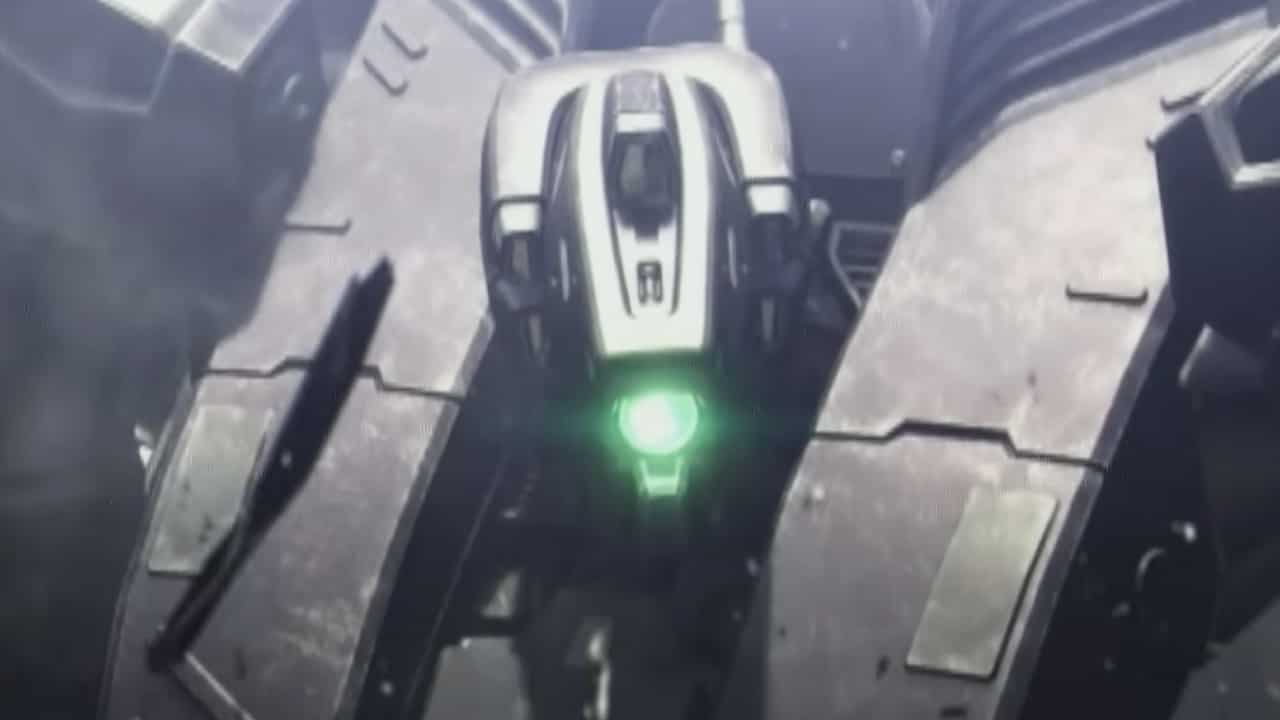 Armored Core games ranked: Mech cutscene from AC: Last Raven.