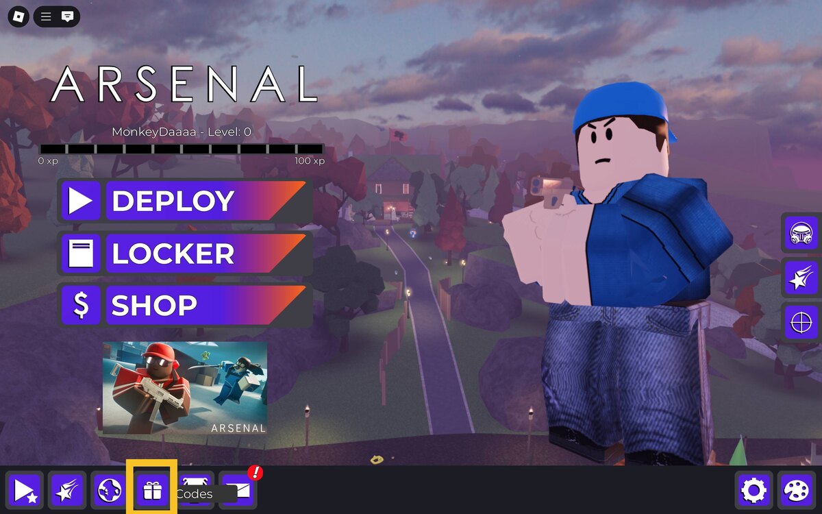 Arsenal codes: code redemption process.