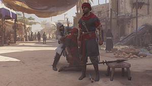 AC Mirage - how to assassinate: Basim assassinates an enemy guard.