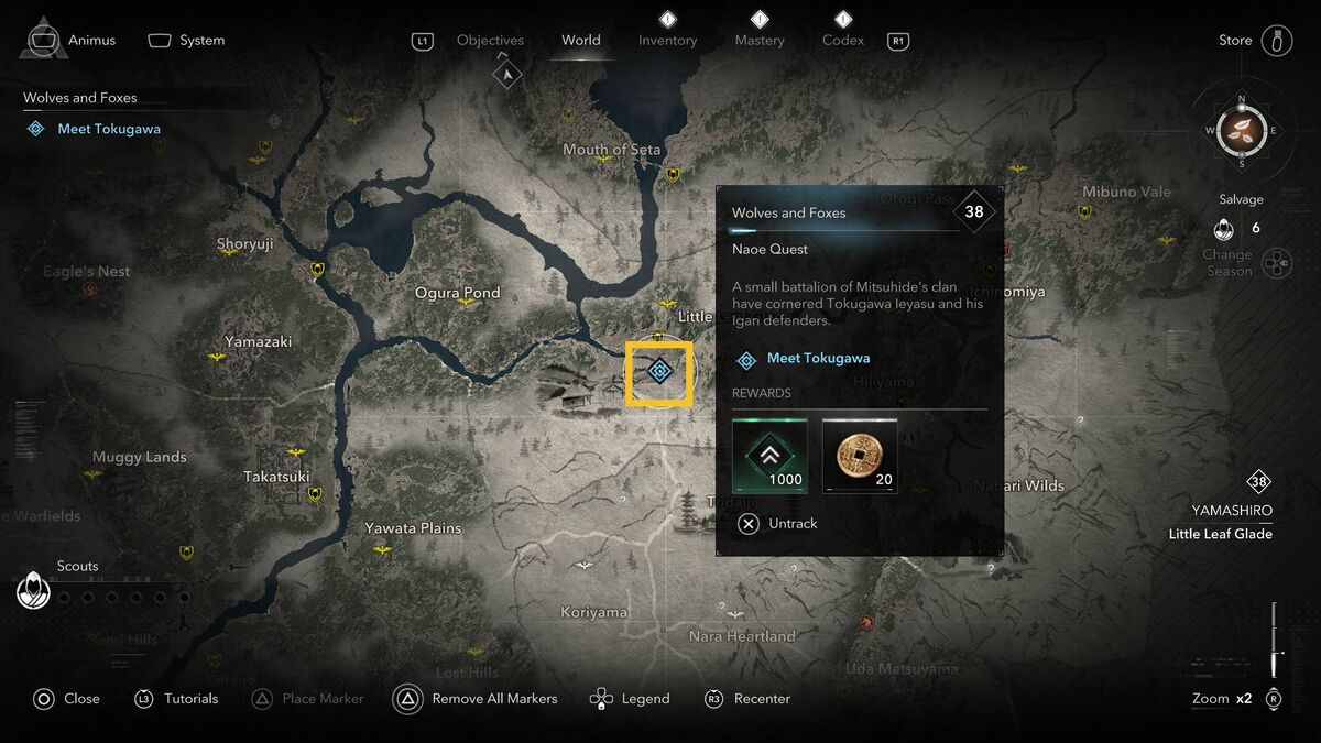 Assassin's Creed Shadows assassin outfit: map.
