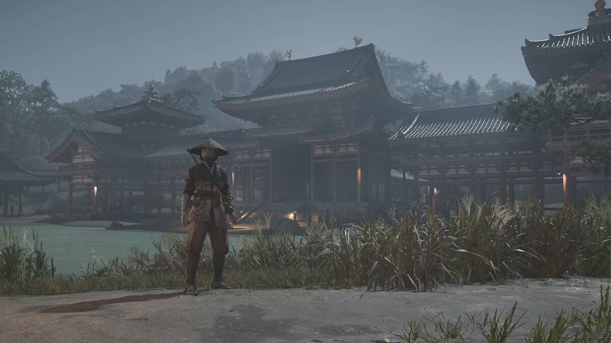 Assassin's Creed Shadows Byodoin Temple: Naoe at a temple.