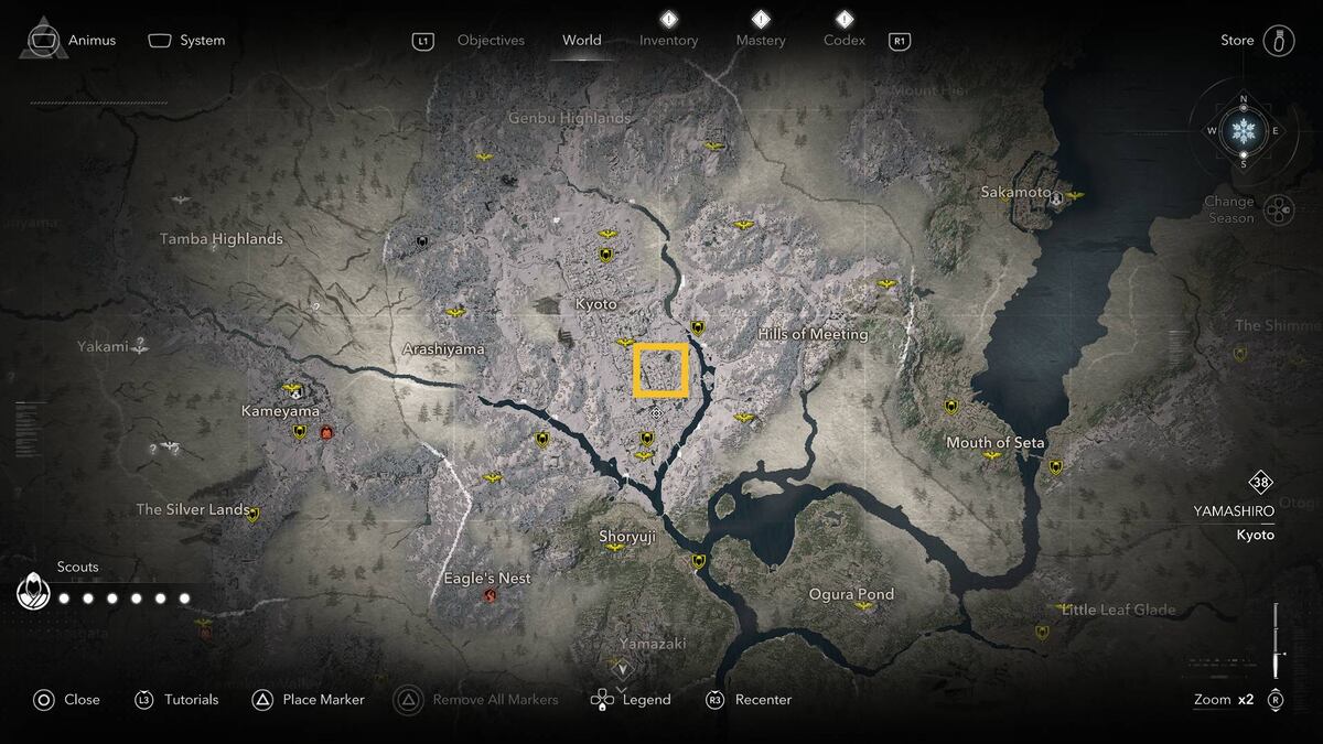 Assassin's Creed Shadows Iron Hand Guild: map.