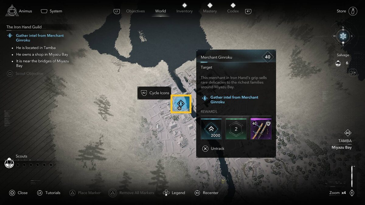 Assassin's Creed Shadows Iron Hand Guild: map.