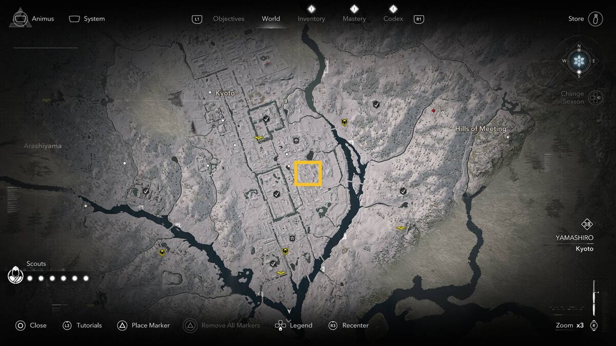 Assassin's Creed Shadows Iron Hand Guild: map.