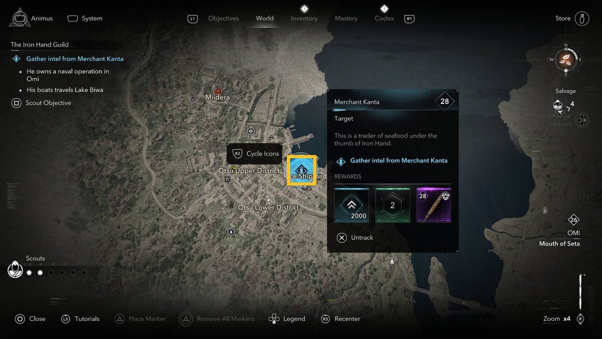 Assassin's Creed Shadows Iron Hand Guild: map.