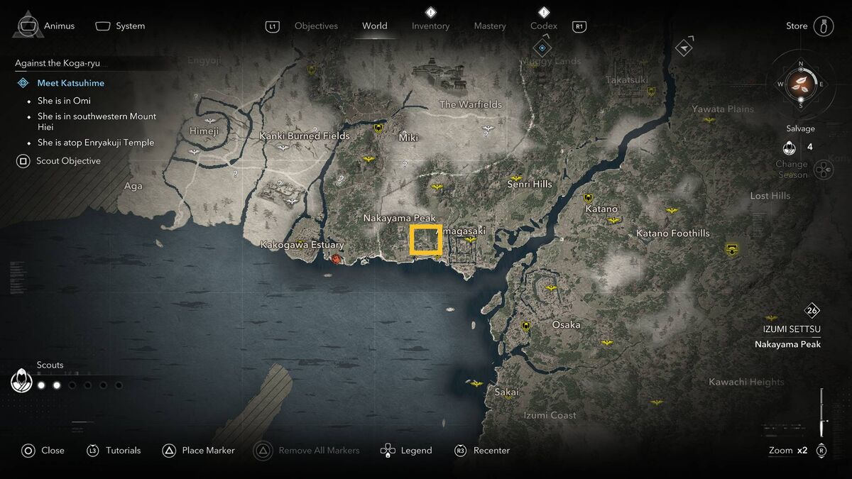 Assassin's Creed Shadows kill the executioner: executioner location on the map.