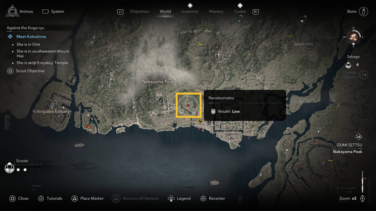 Assassin's Creed Shadows kill the executioner: executioner location on the map.