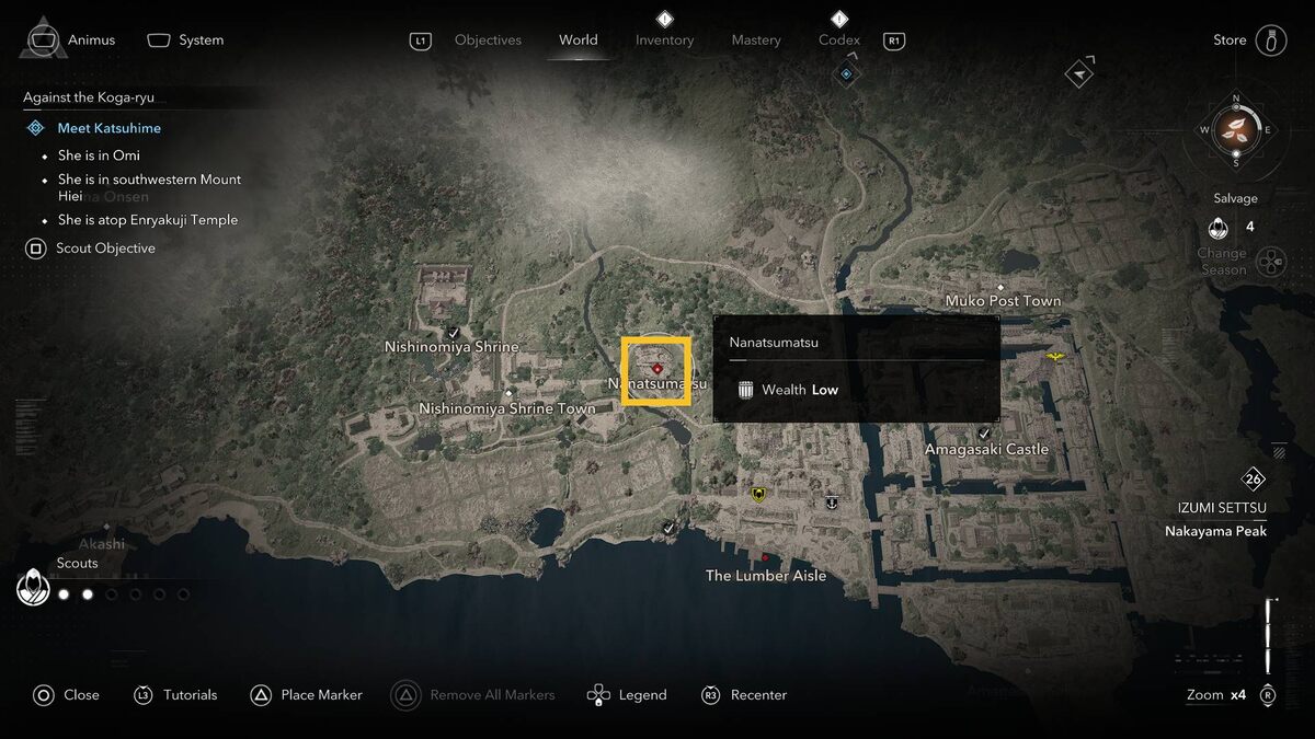 Assassin's Creed Shadows kill the executioner: executioner location on the map.