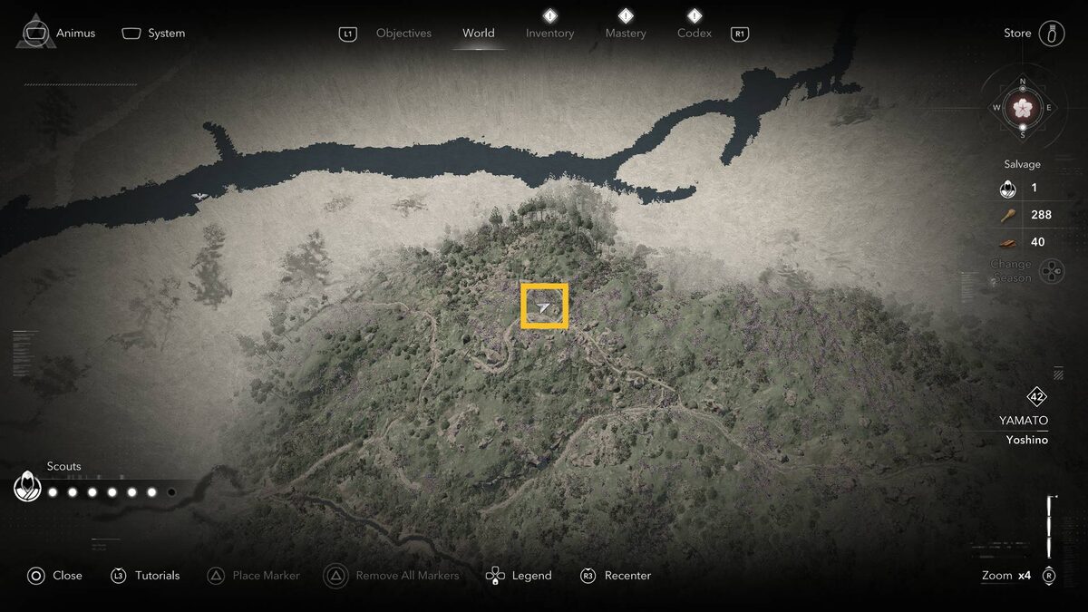 Assassin's Creed Shadows Legendary Sumi-e: map.