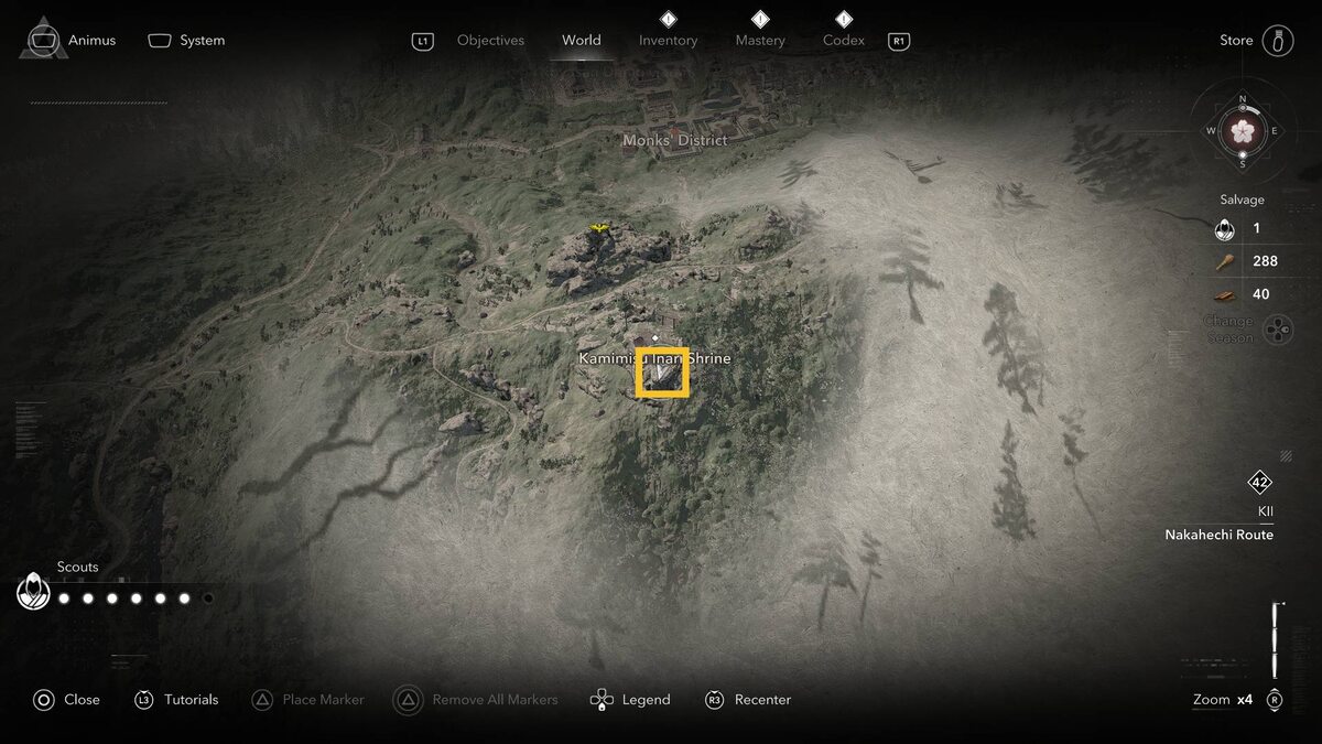 Assassin's Creed Shadows Legendary Sumi-e: map.