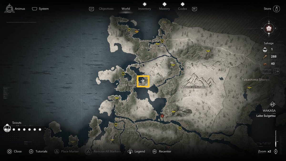 Assassin's Creed Shadows Legendary Sumi-e: map.
