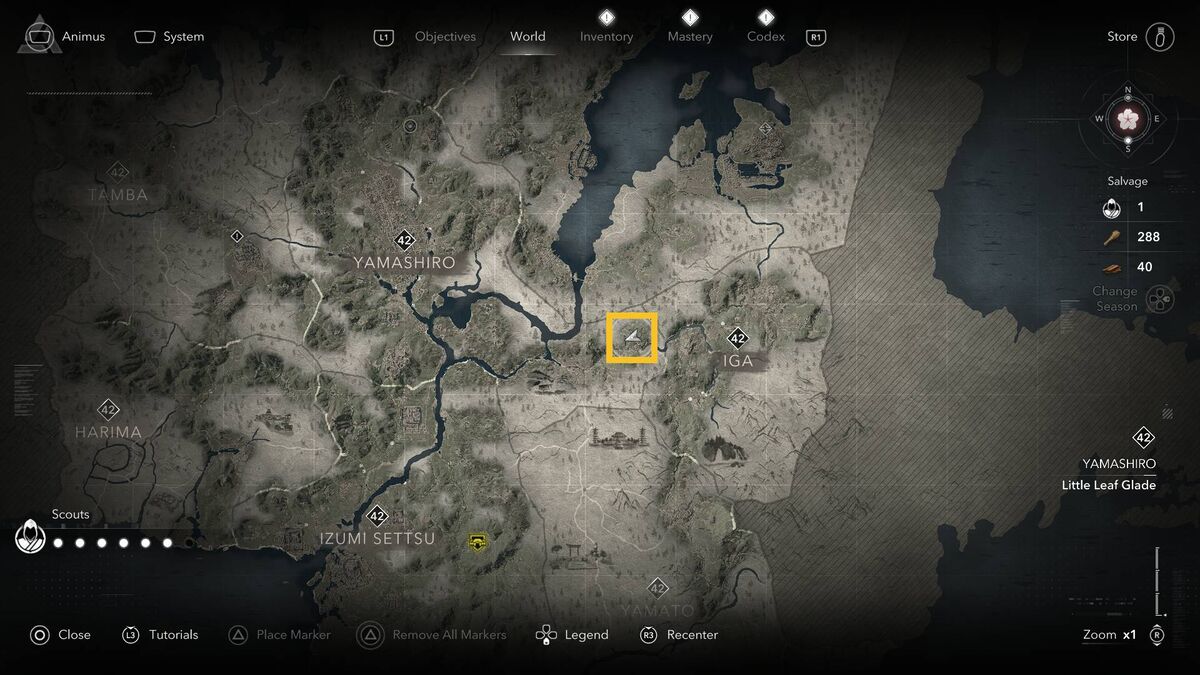 Assassin's Creed Shadows Legendary Sumi-e: map.