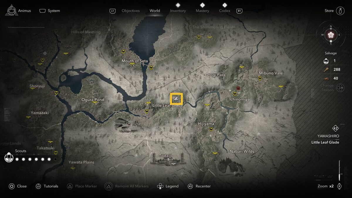 Assassin's Creed Shadows Legendary Sumi-e: map.