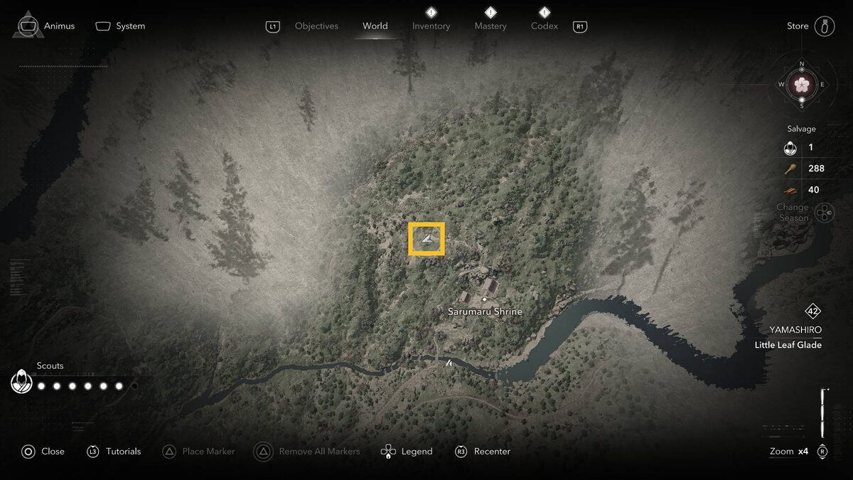 Assassin's Creed Shadows Legendary Sumi-e: map.