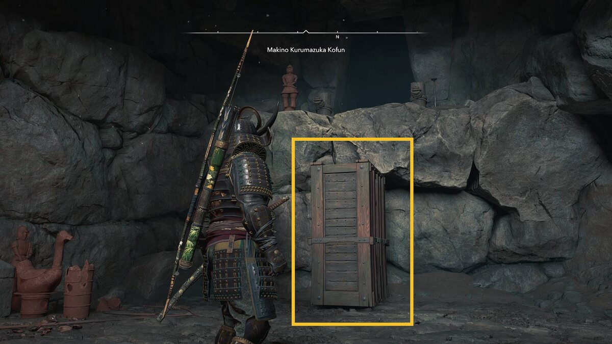 Assassin's Creed Shadows Makino Kurumazuka Kofun: Yasuke inside a Kofun.