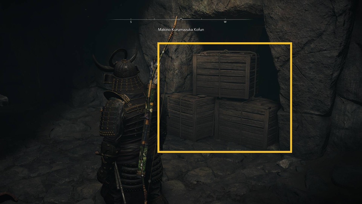 Assassin's Creed Shadows Makino Kurumazuka Kofun: Yasuke inside a Kofun.