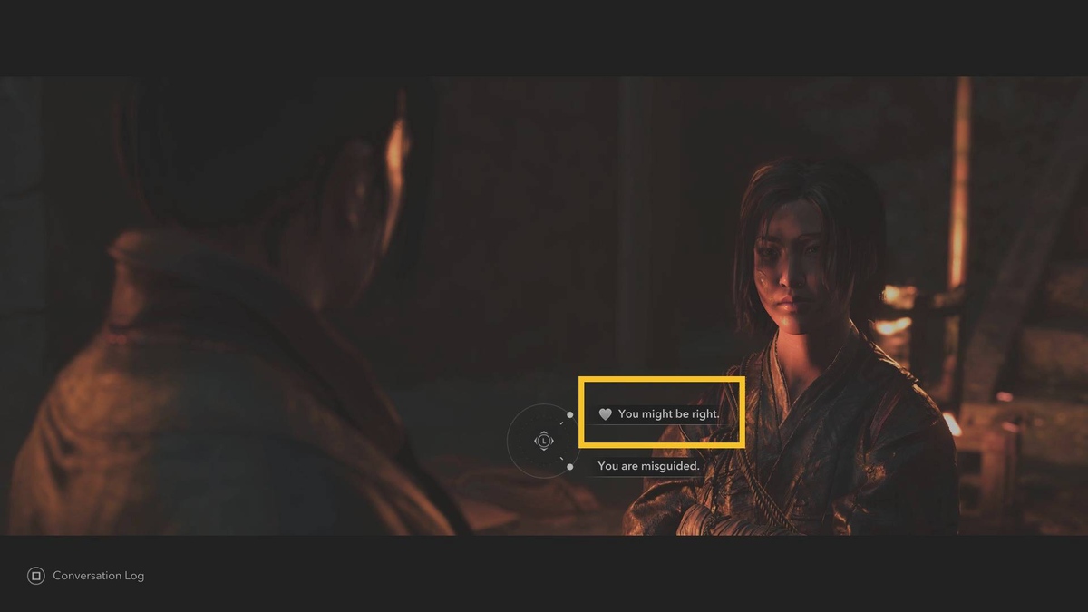 Assassin's Creed Shadows romance options: Gennojo romance dialogue options.