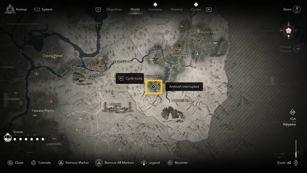 Assassin's Creed Shadows romance options Ibuki: map.