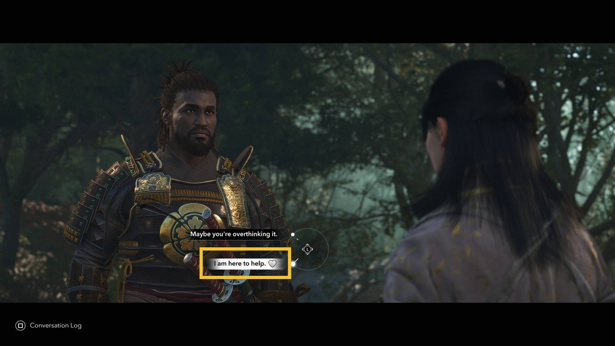 Assassin's Creed Shadows romance options Ibuki: Ibuki dialogue options.