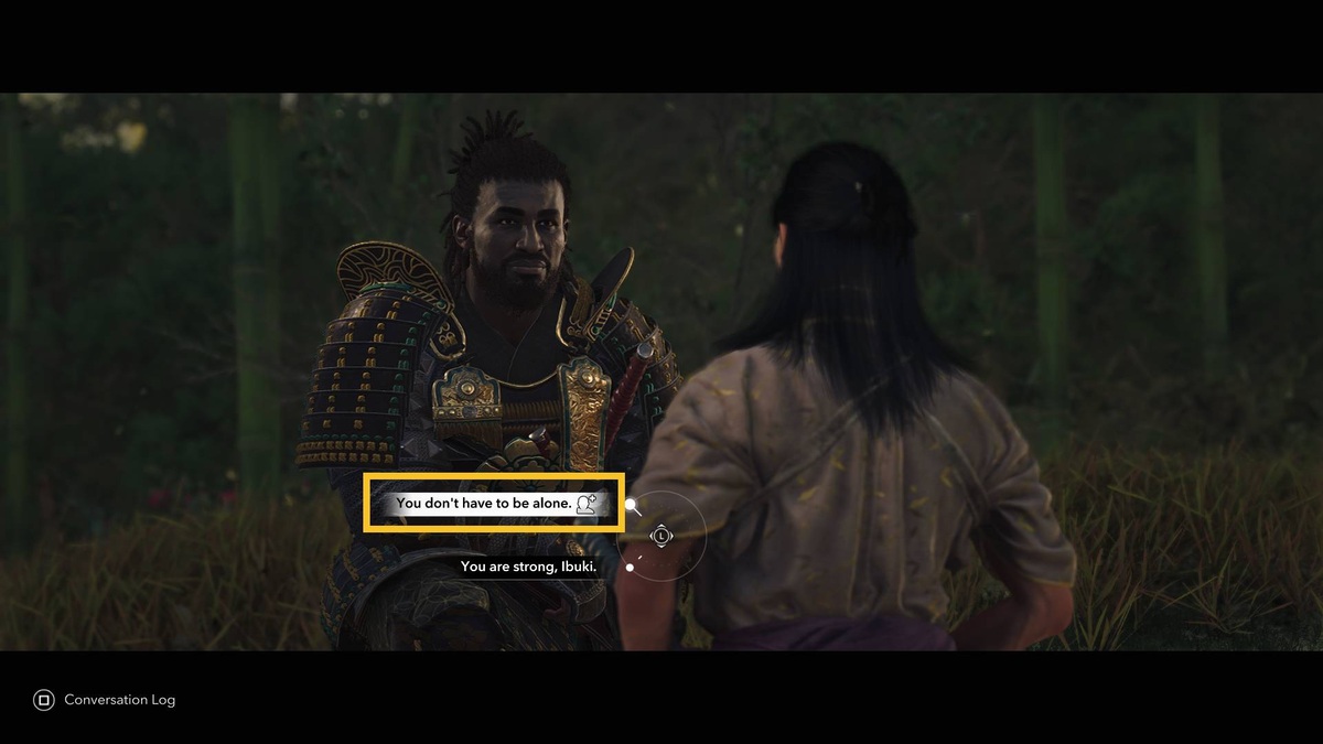 Assassin's Creed Shadows romance options Ibuki: Ibuki dialogue options.