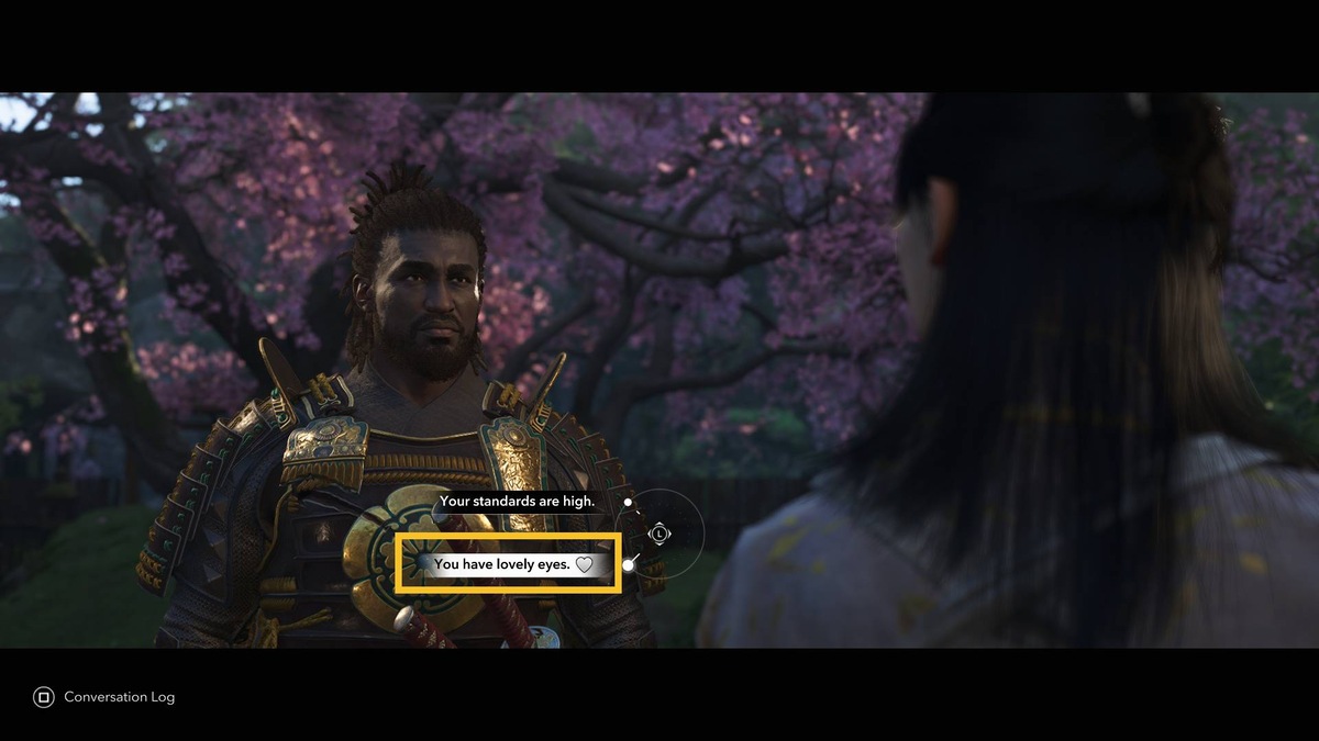 Assassin's Creed Shadows romance options Ibuki: Ibuki dialogue options.