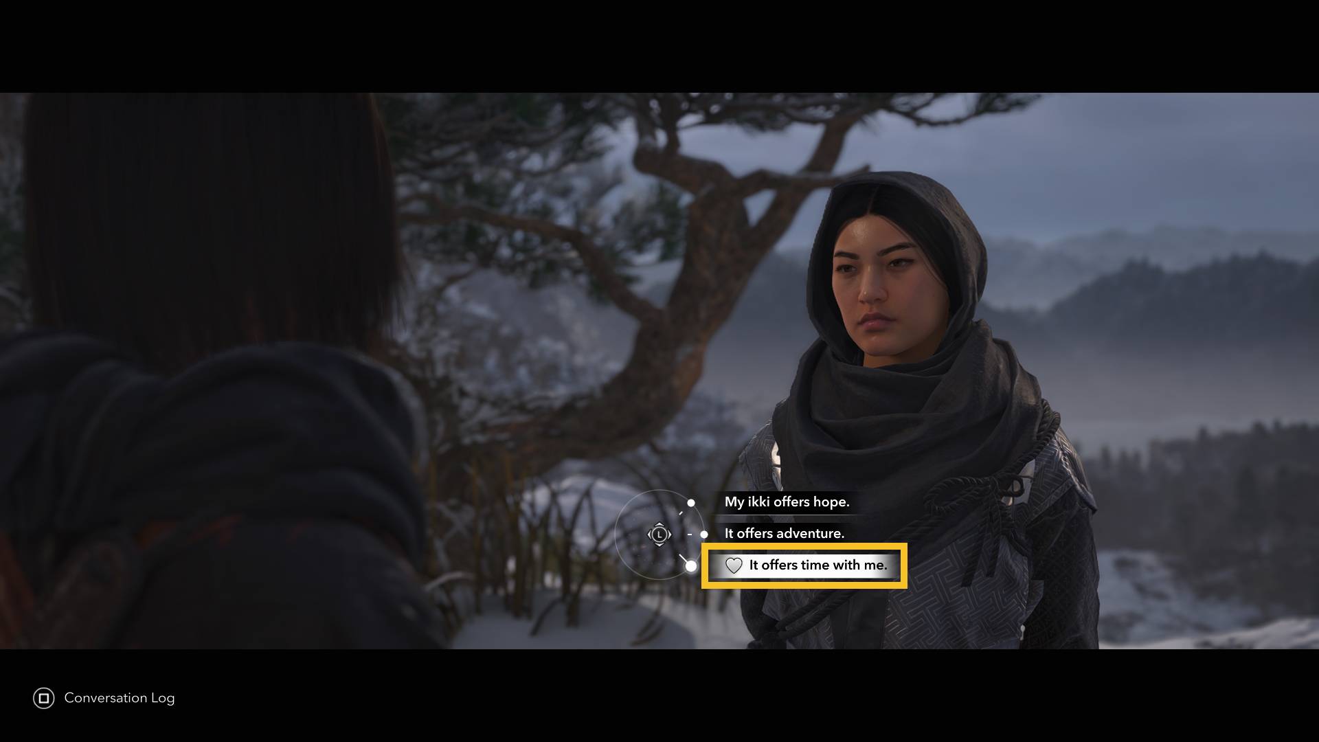 Assassin's Creed Shadows romance options: Katsuhime dialogue options.