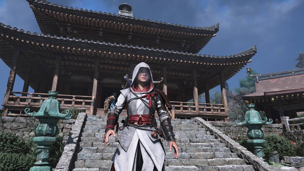 Assassin's Creed Shadows Sokenji Temple: Naoe at a temple.