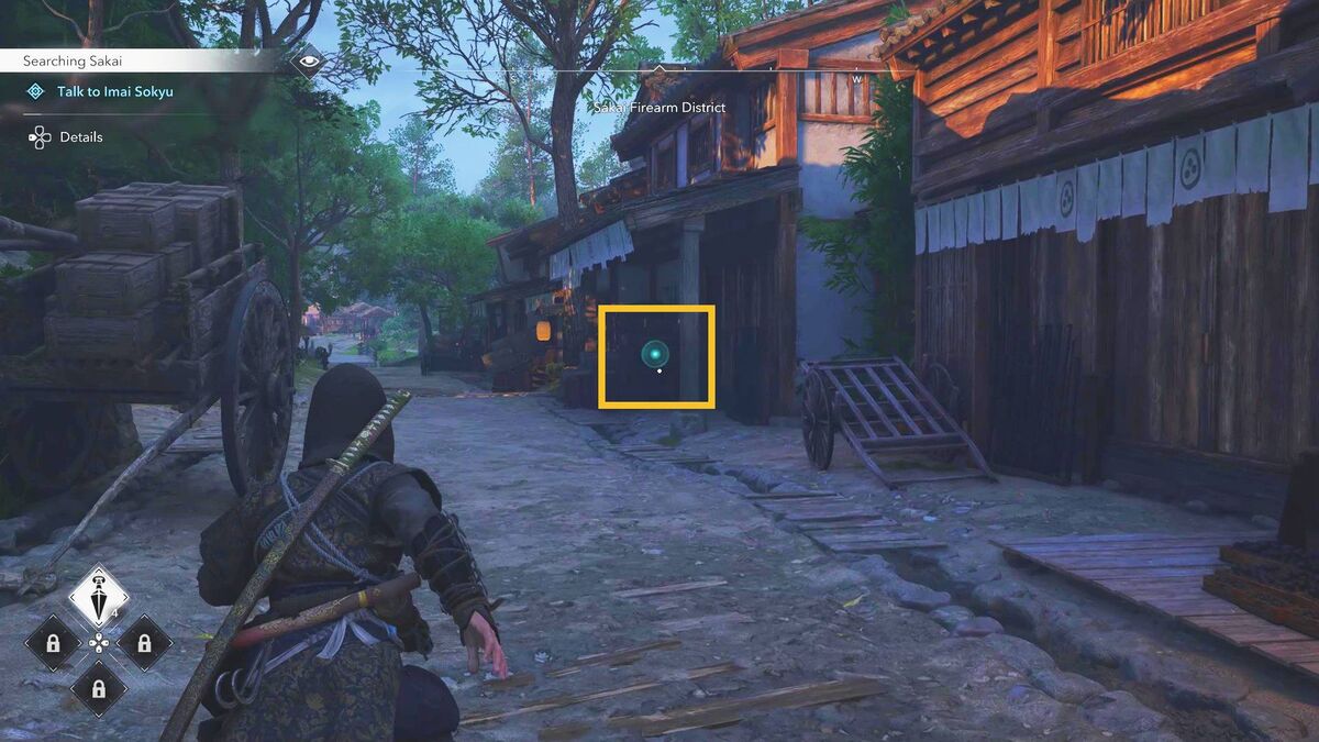 Assassin's Creed Shadows talk to Imai Sokyu: Naoe in Sakai.