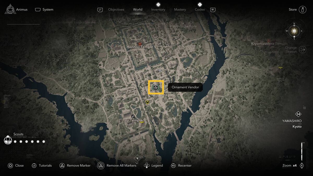 Assassin's Creed Shadows Tea Bowl for Rikyu: map.