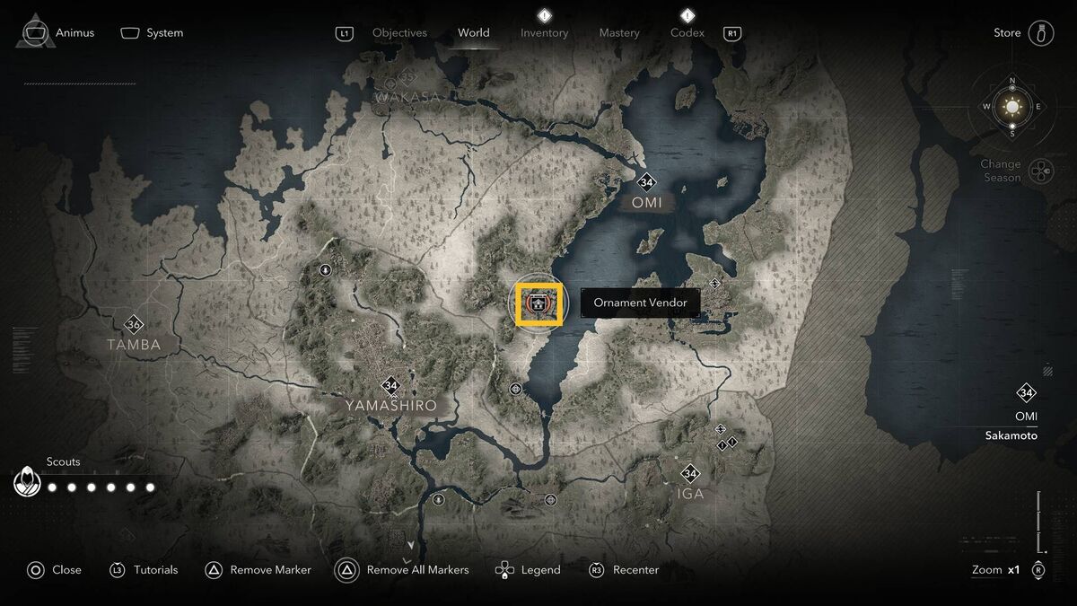 Assassin's Creed Shadows Tea Bowl for Rikyu: map.