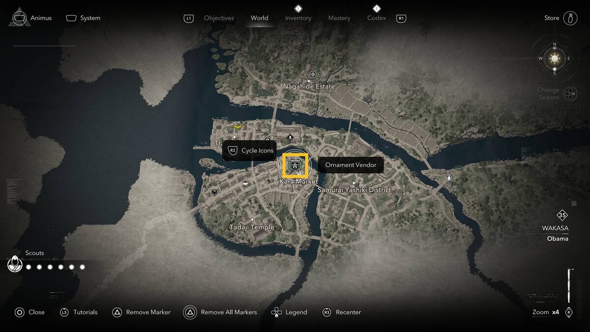 Assassin's Creed Shadows Tea Bowl for Rikyu: map.