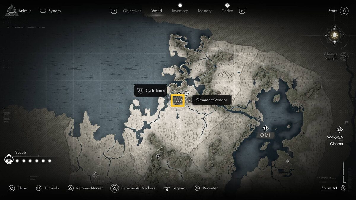Assassin's Creed Shadows Tea Bowl for Rikyu: map.