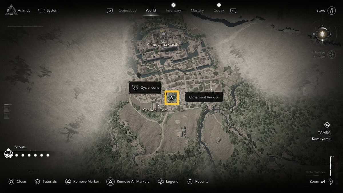 Assassin's Creed Shadows Tea Bowl for Rikyu: map.