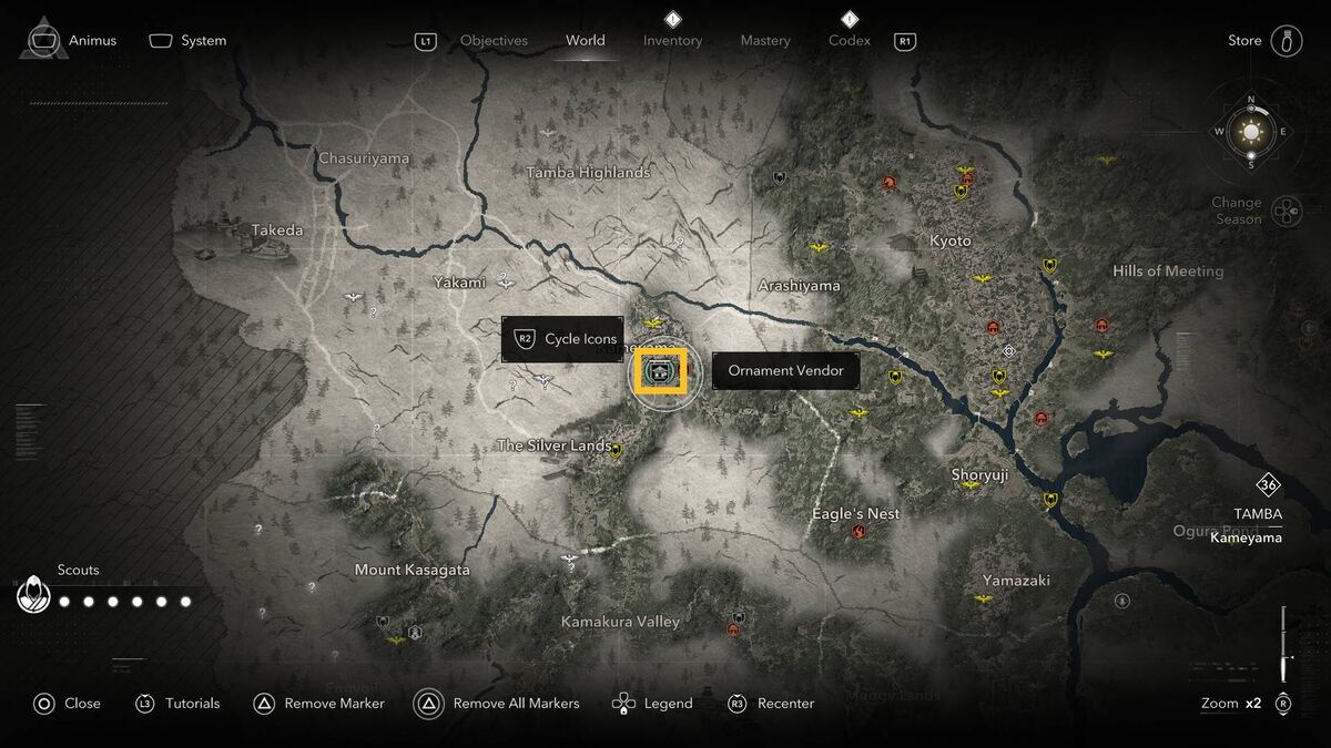 Assassin's Creed Shadows Tea Bowl for Rikyu: map.