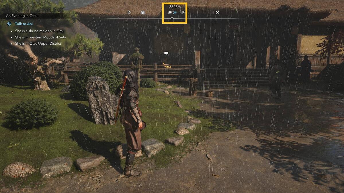 Assassin's Creed Shadows track quests: world map screen.