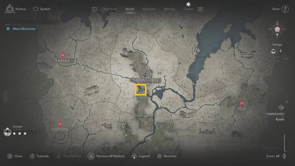 Assassin's Creed Shadows Yasuke: map.