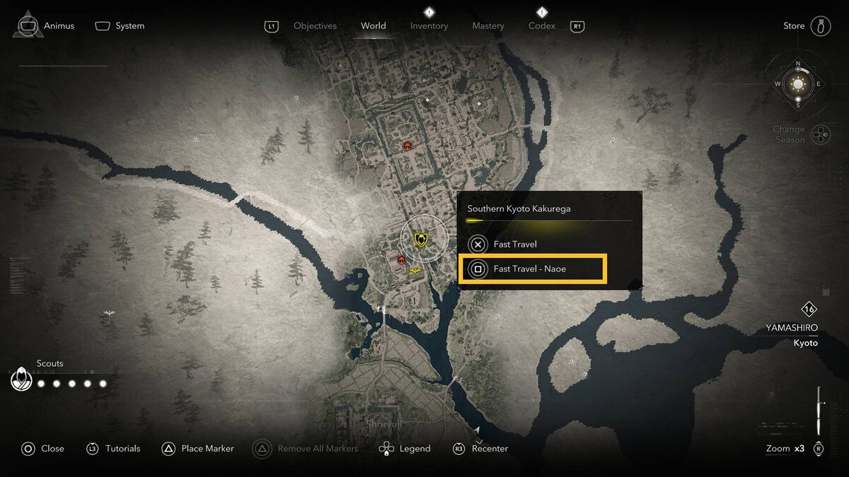 Assassin's Creed Shadows Yasuke: map.