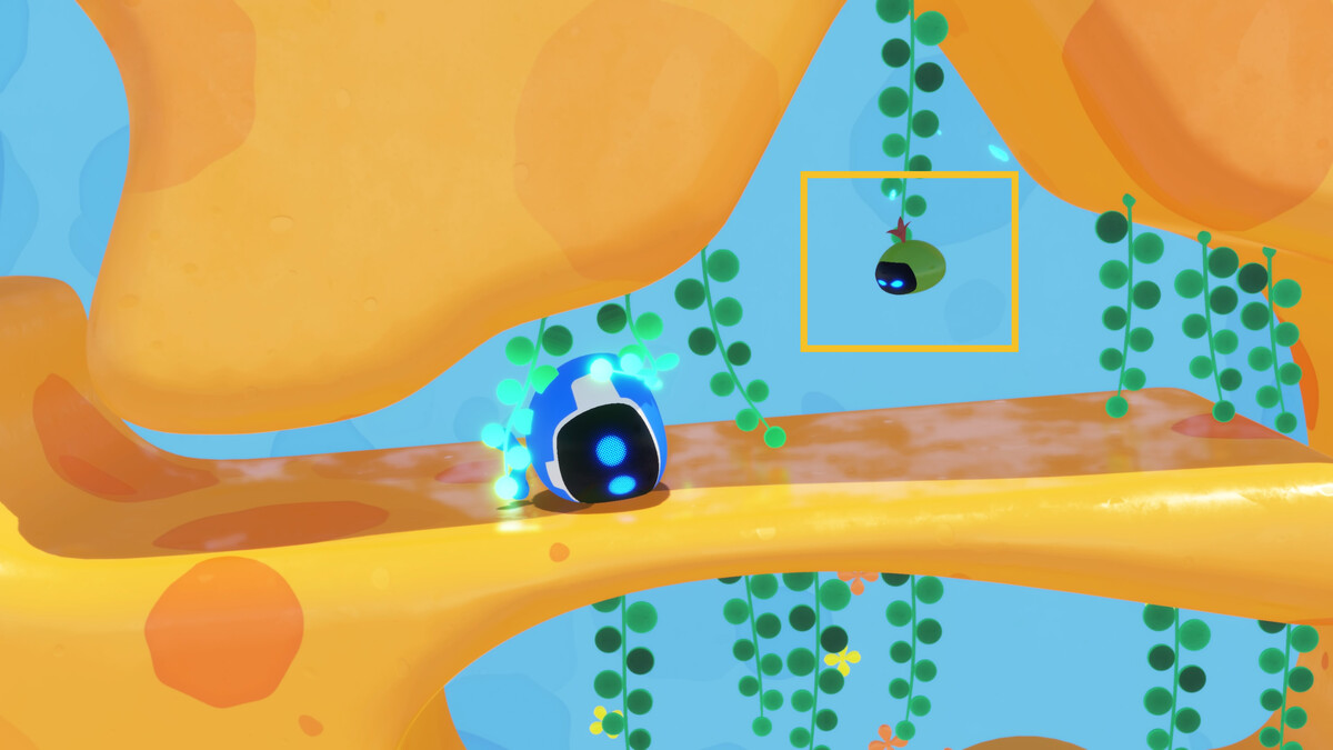 Astro Bot Going Loco: Astro exploring the Going Loco level.