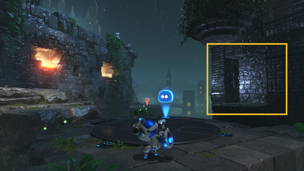 Astro Bot Spooky Time: Astro exploring the Spooky Time level.