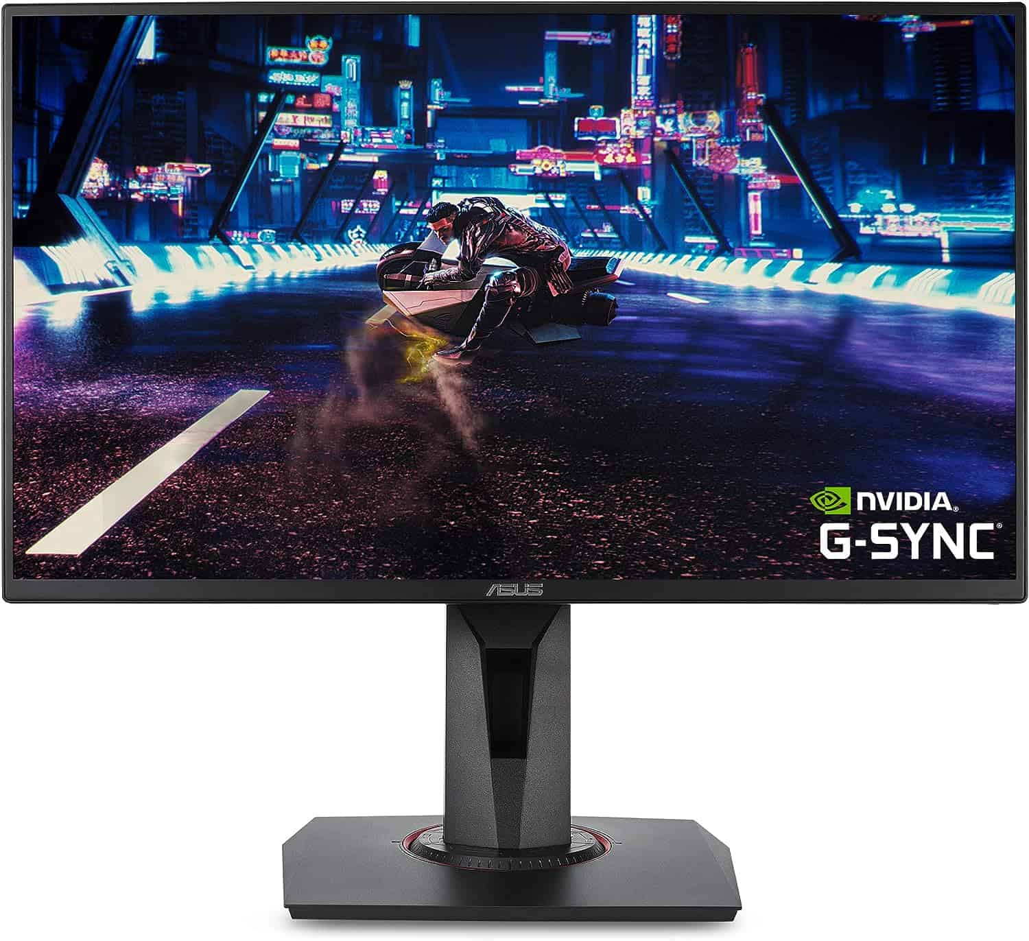 The ASUS 24.5" G-Sync monitor is shown on a black background.