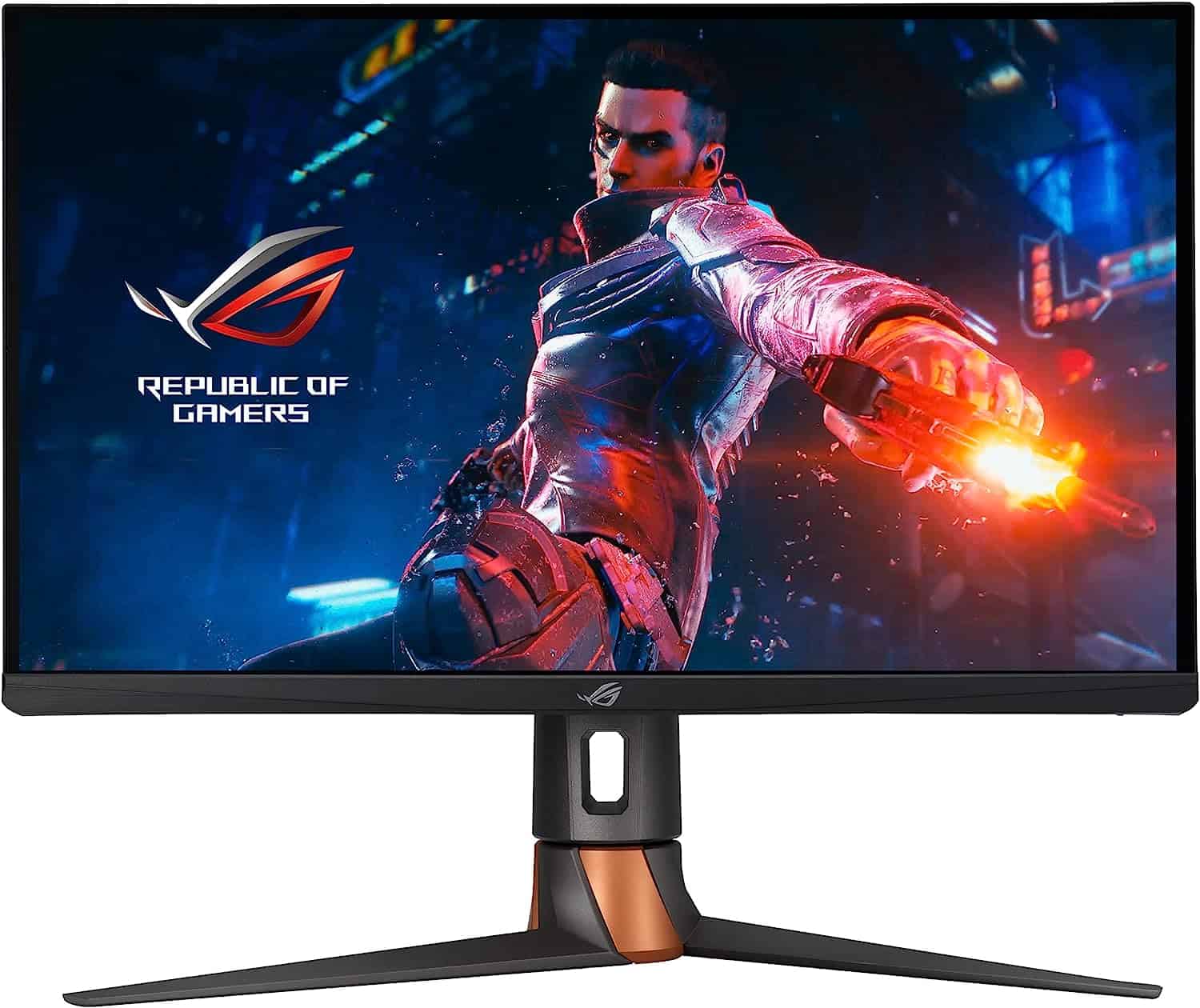 The ASUS ROG Swift PG27AQN gaming monitor is shown on a white background.