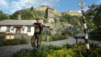 Atomfall: aging soldier near a cottage.