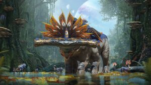 Avatar Frontiers of Pandora Xbox One PS4: An image of a fearsome beast in the game.