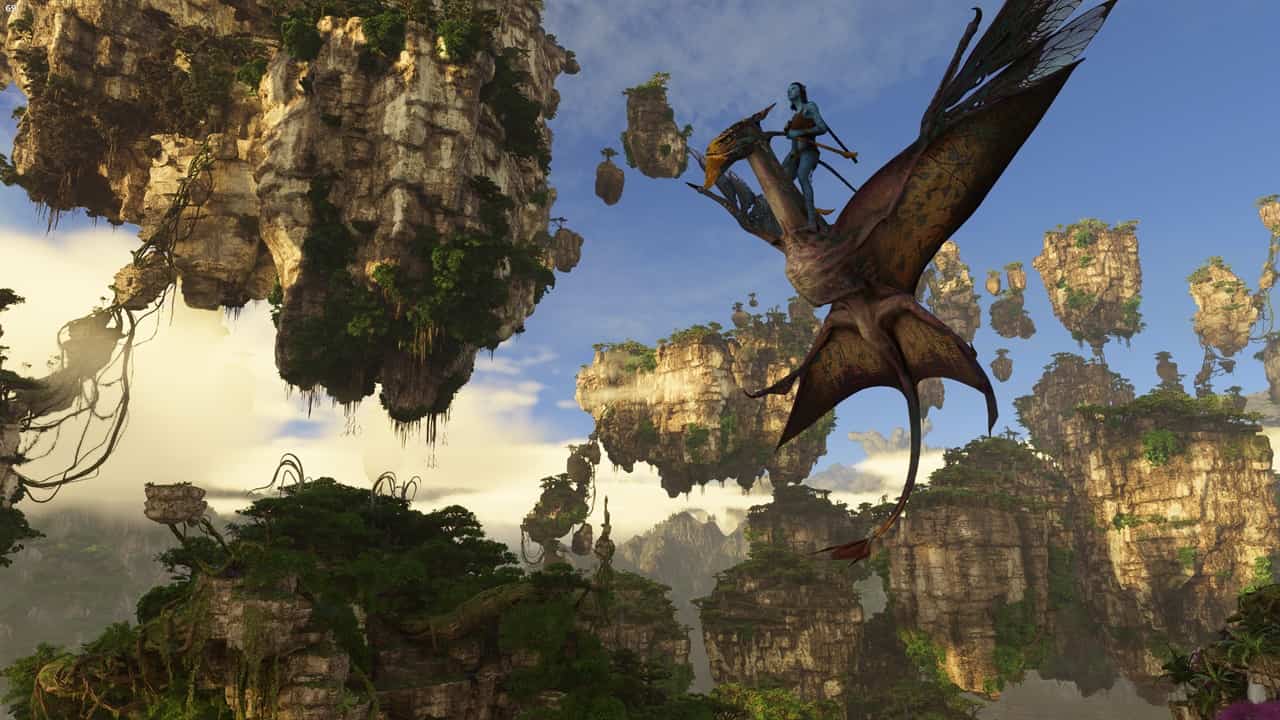 Ride the fearsome ikran as the Na'vi in Avatar: Frontiers of Pandora. Image captured by VideoGamer.