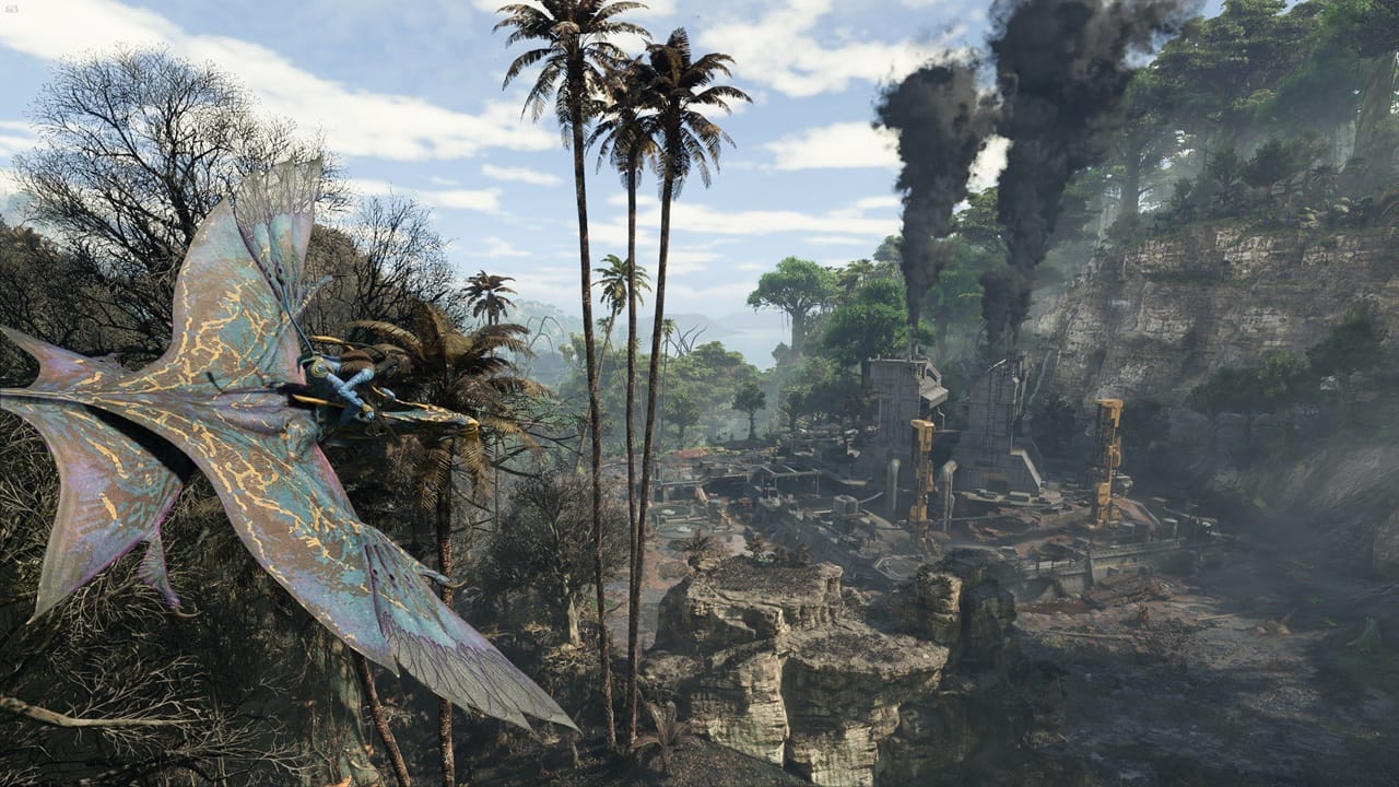 The world of Pandora is rife with pollution and desolation in Avatar: Frontiers of Pandora. Image captured by VideoGamer.