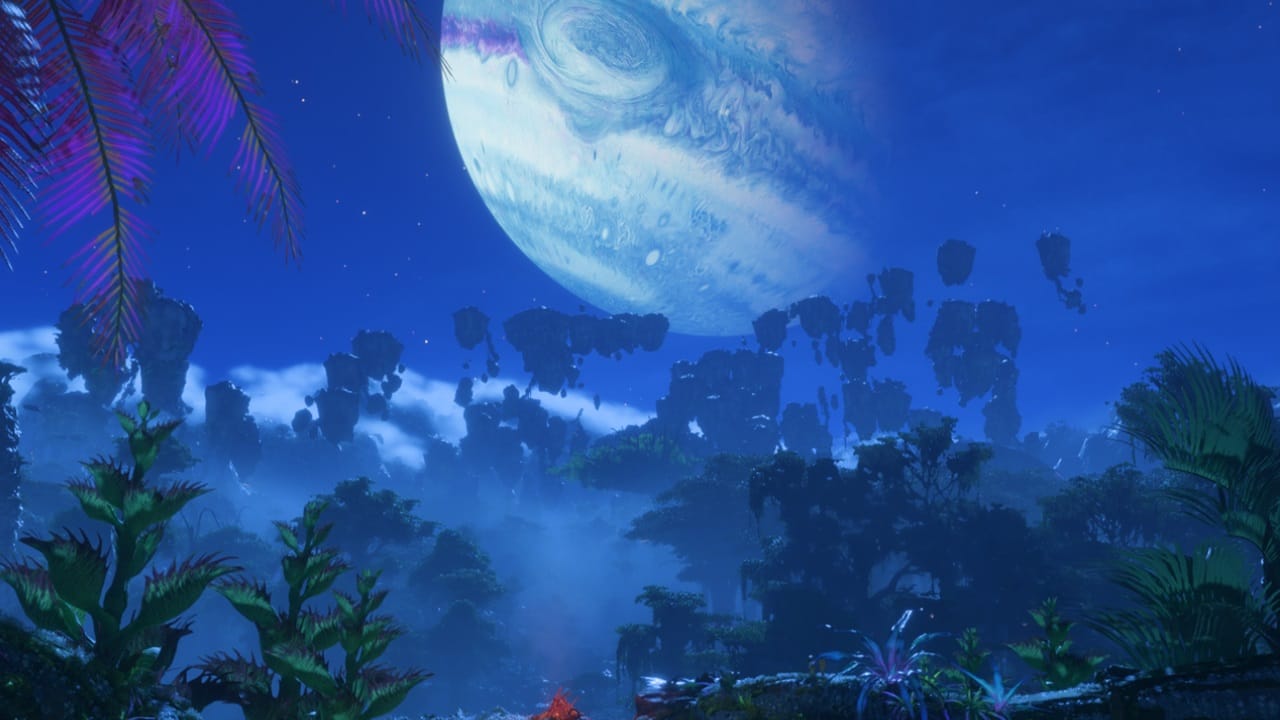 Avatar save - A captivating image of a moonlit jungle. Image captured by VideoGamer.