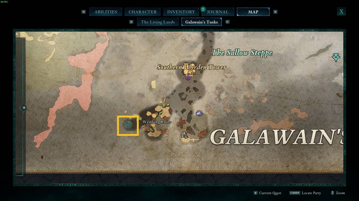 Avowed Ancient Arrowhead treasure map: treasure map.
