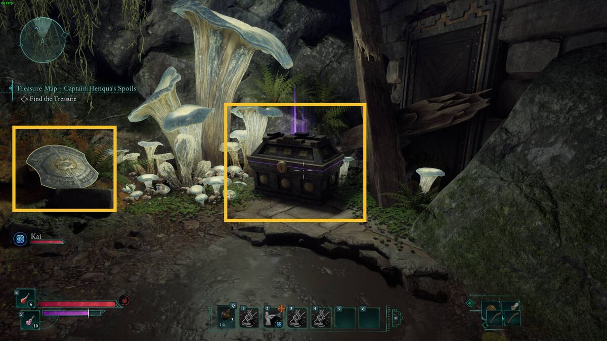Avowed Captain Henqua's Spoils: underwater cave.