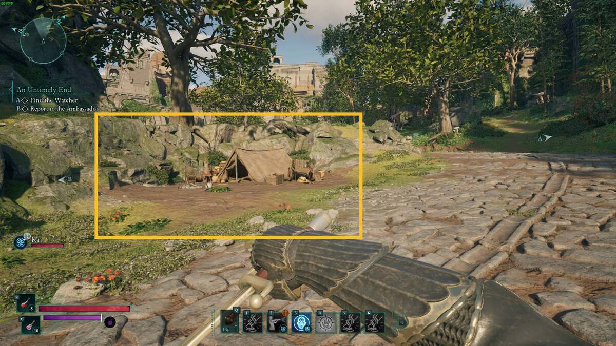 Avowed cartographer Dawnshore: Geirmund's camp.